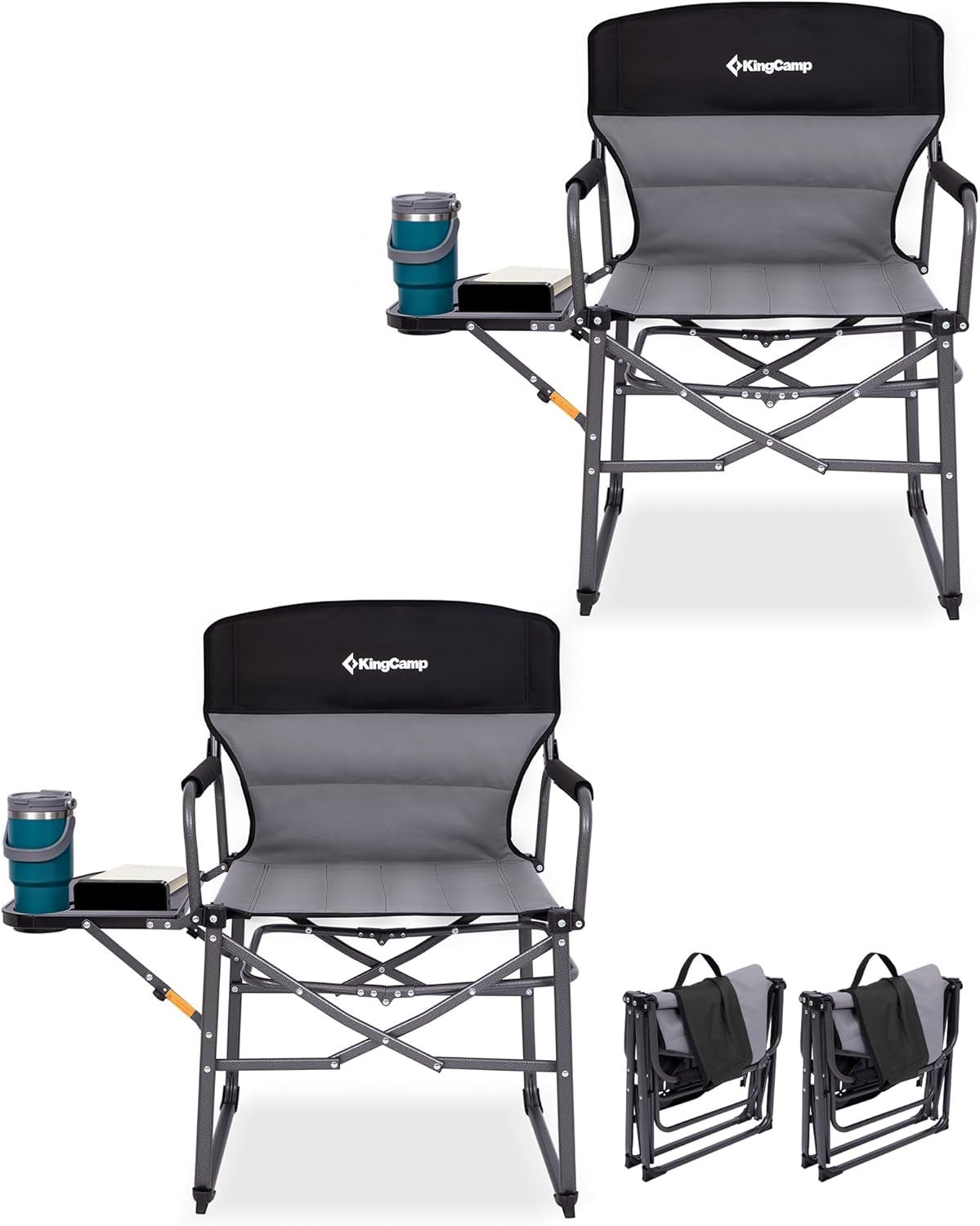KingCamp Oversized Director Chair With Side Table