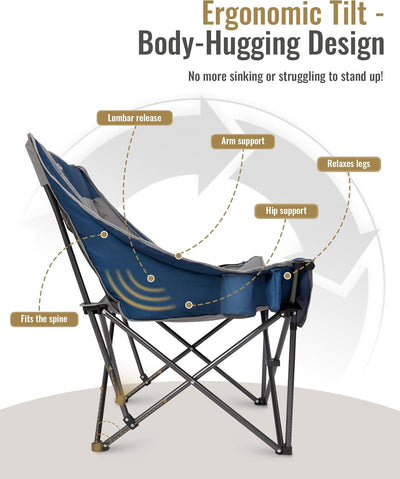 KingCamp CANNA C10 PLUS Oversized Padded Camping Chair