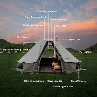 KingCamp Khan Villa 4-Season 4-6 Person Bell Tent