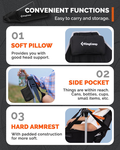 KingCamp Orchid C20 Mesh Back Hammock Chair with Footrest