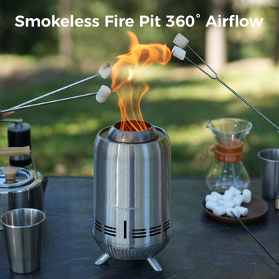 KingCamp TORNADO Smokeless Tabletop Stainless Steel Fire Pit