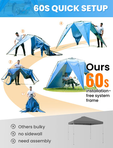 quick shelter tent KingCamp Quick-up Sun Shelter Canopy