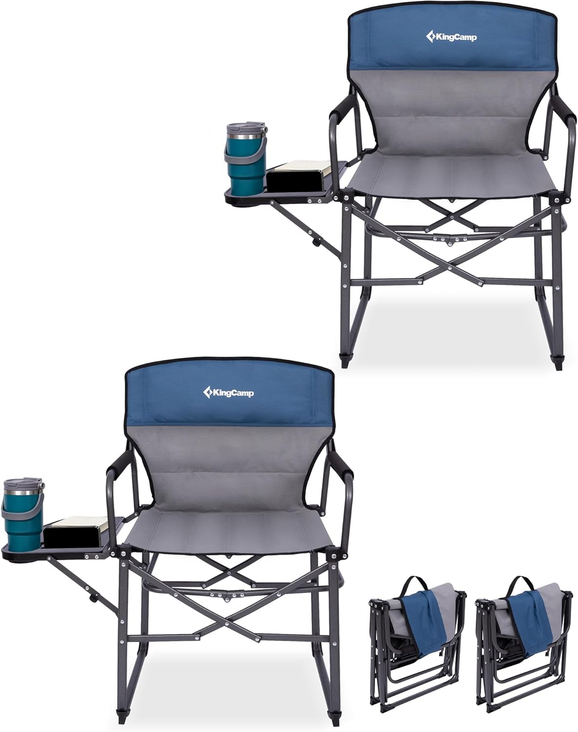 KingCamp Oversized Director Chair With Side Table