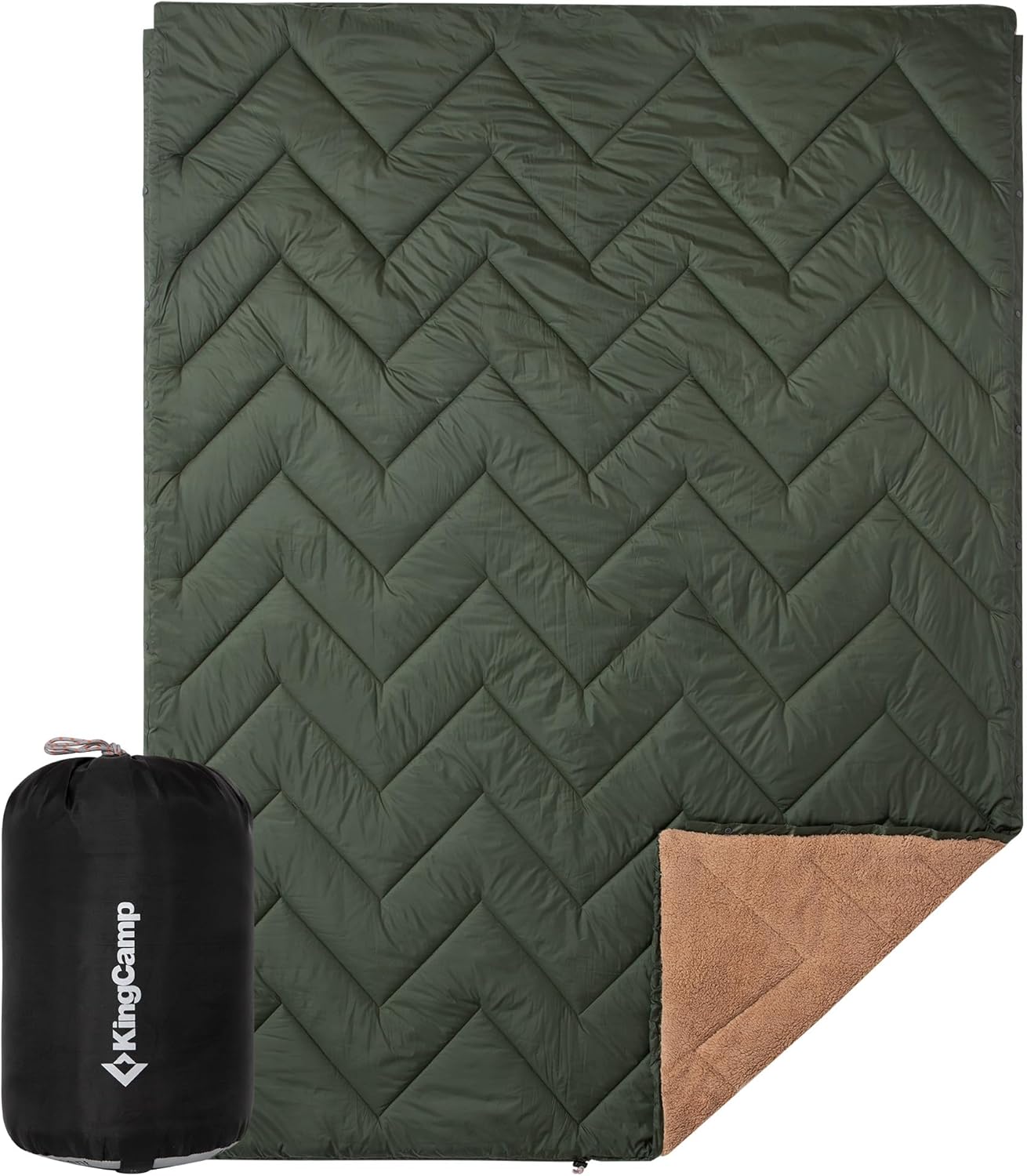 KingCamp Solid Sherpa Fleece Camping Blanket