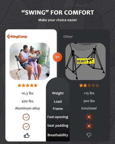 KingCamp Aluminum Alloy Swing Camping Hammock Chair