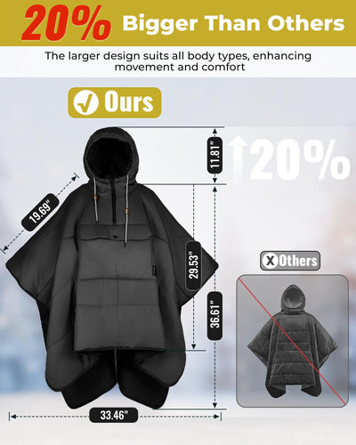 KingCamp MURANO 180 Hooded Outdoor Poncho Blanket | BOGO