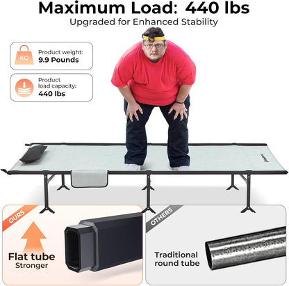 KingCamp SEQUOIA Extra Long Portable Camping Bed Cot