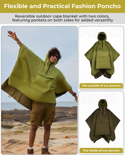 KingCamp MURANO 180 Hooded Outdoor Poncho Blanket | BOGO