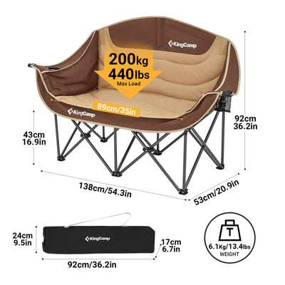 KingCamp CANNA C20 PLUS Loveseat Double Seat Chair