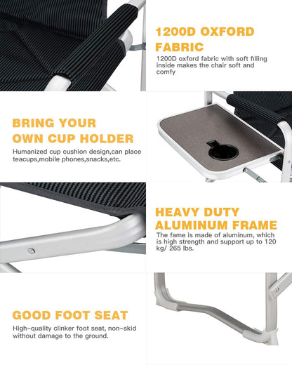 KingCamp Timeless Aluminum Tube Camping Chair | Lifetime Warranty
