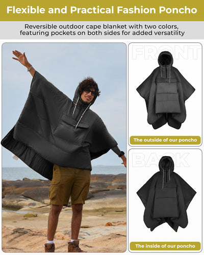 KingCamp MURANO 180 Hooded Outdoor Poncho Blanket | BOGO