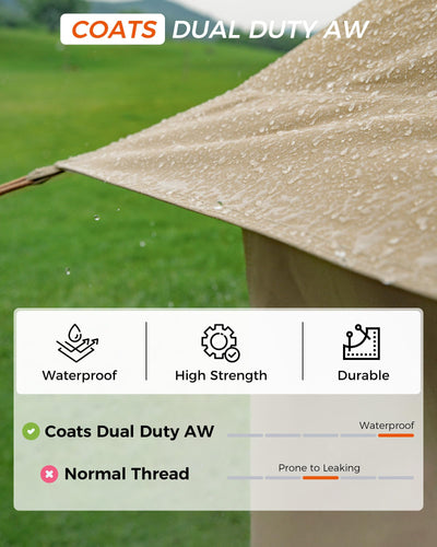 KingCamp KHAN 340GSM TC Canvas 4-Season Bell Tent
