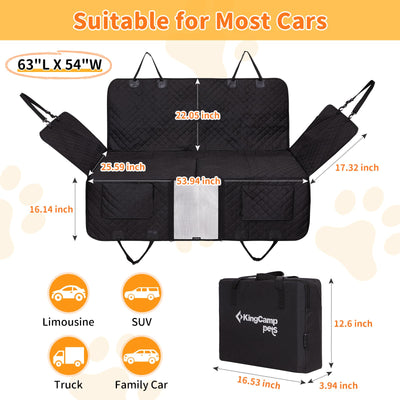 KingCamp Hard Bottom Dog Car Seat Cover | BOGO