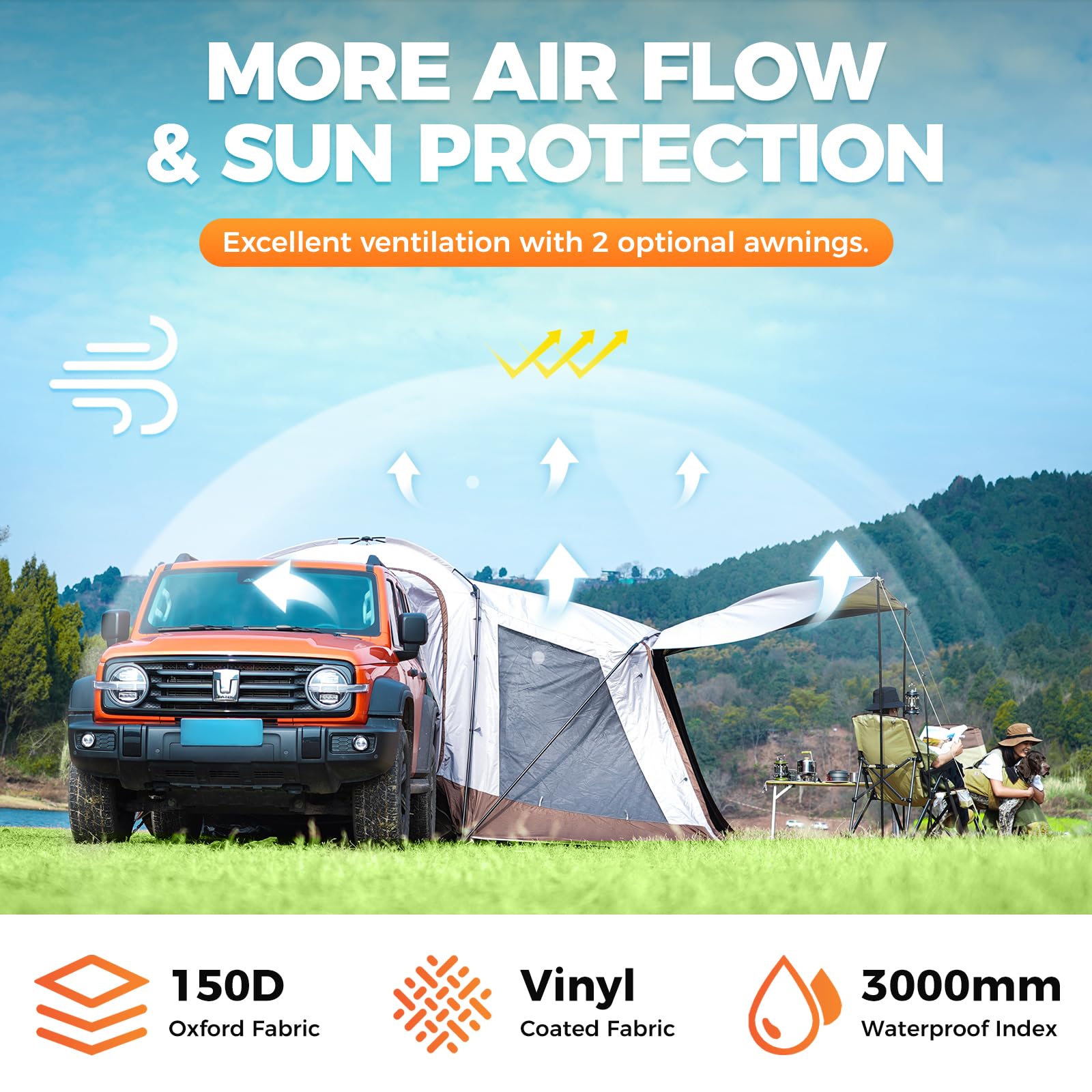KingCamp Boundless X5 B Series UV Protection SUV Tent