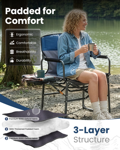 KingCamp Oversized Director Chair With Side Table