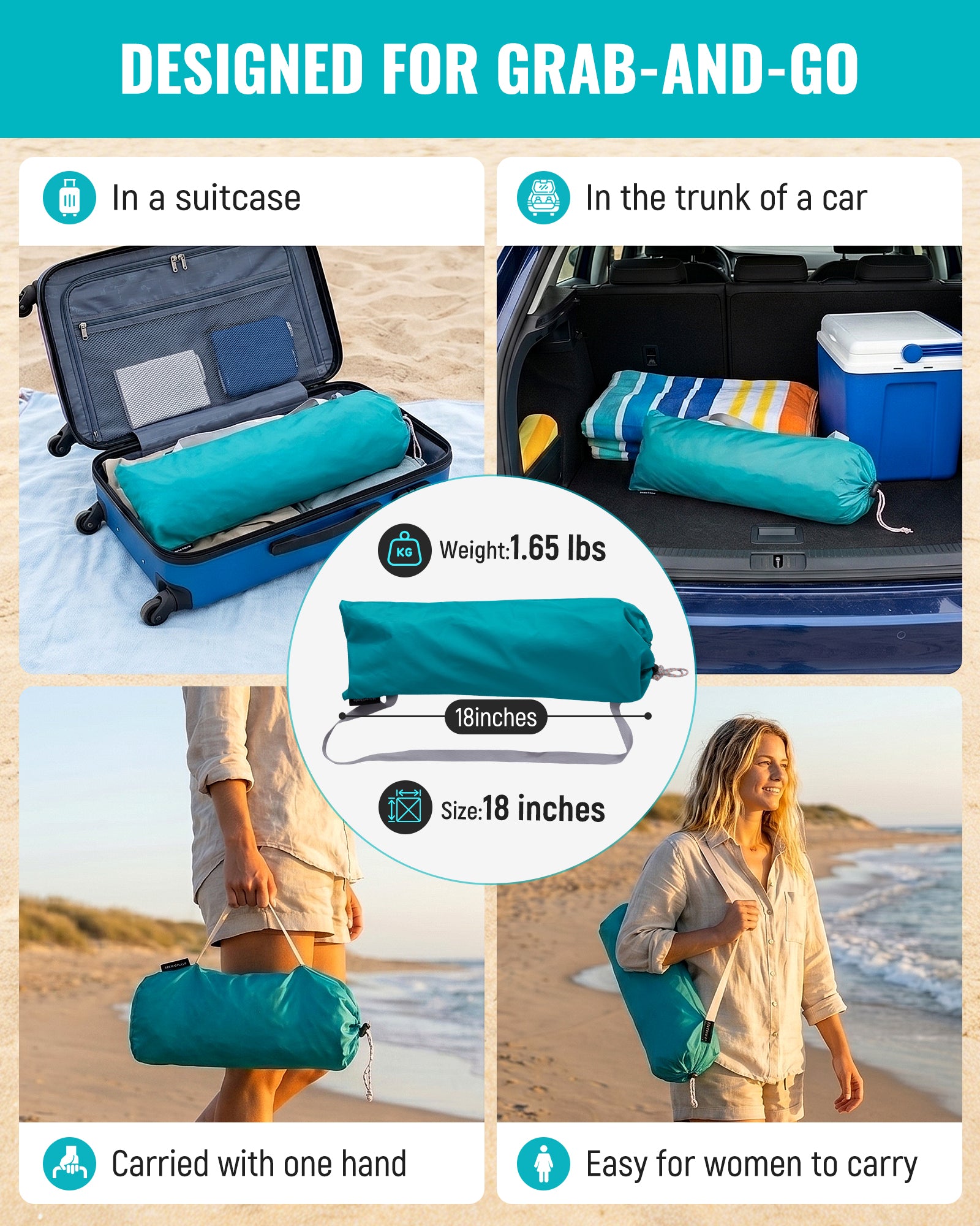 HoverShade Portable 360° Adjustable Clip-on Umbrella