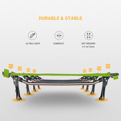 Kingcamp Ultralight Folding Camping Cot | ADI Compasso d'Oro Award 2017