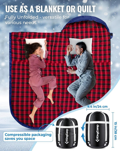 KingCamp Plus Size 3-4 Season Sleeping Bag