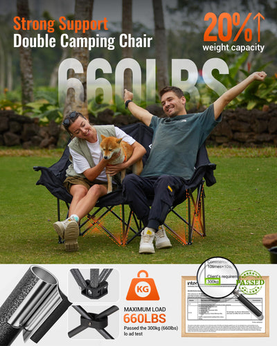 KingCamp CANNA C20 PLUS Loveseat Double Seat Chair