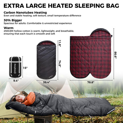 KingCamp FREESPACE 250 Extra Wide Heated Sleeping Bag