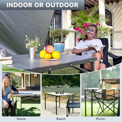KingCamp GRANITE Aluminum Folding Table for 4-6 Person