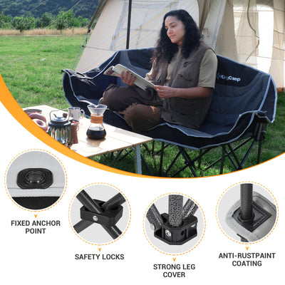 KingCamp Canna C30 3-person Family Loveseat Sofa Chair