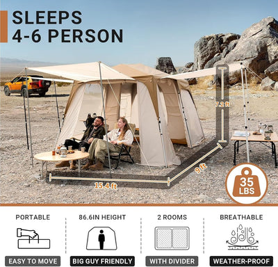 KingCamp Mountain In T2 Quick-Setup Cabin Tent