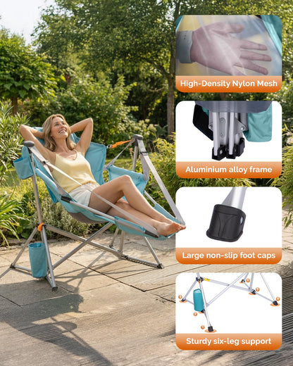 KingCamp Orchid C20 Mesh Back Hammock Chair with Footrest