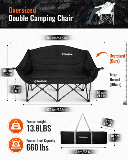 KingCamp CANNA C20 PLUS Loveseat Double Seat Chair