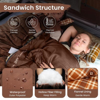 KingCamp Cotton Flannel 3 Season Sleeping Bags