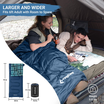KingCamp Cotton Flannel 3 Season Sleeping Bags