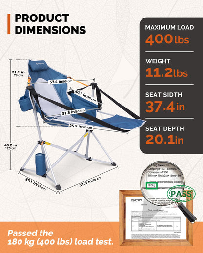 KingCamp Orchid C20 Mesh Back Hammock Chair with Footrest