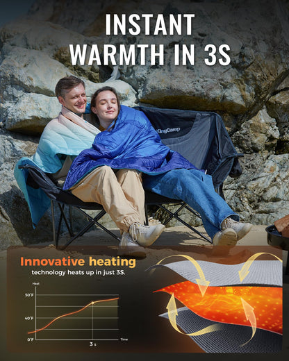 KingCamp Portable Heated Camping Chair Single / Double