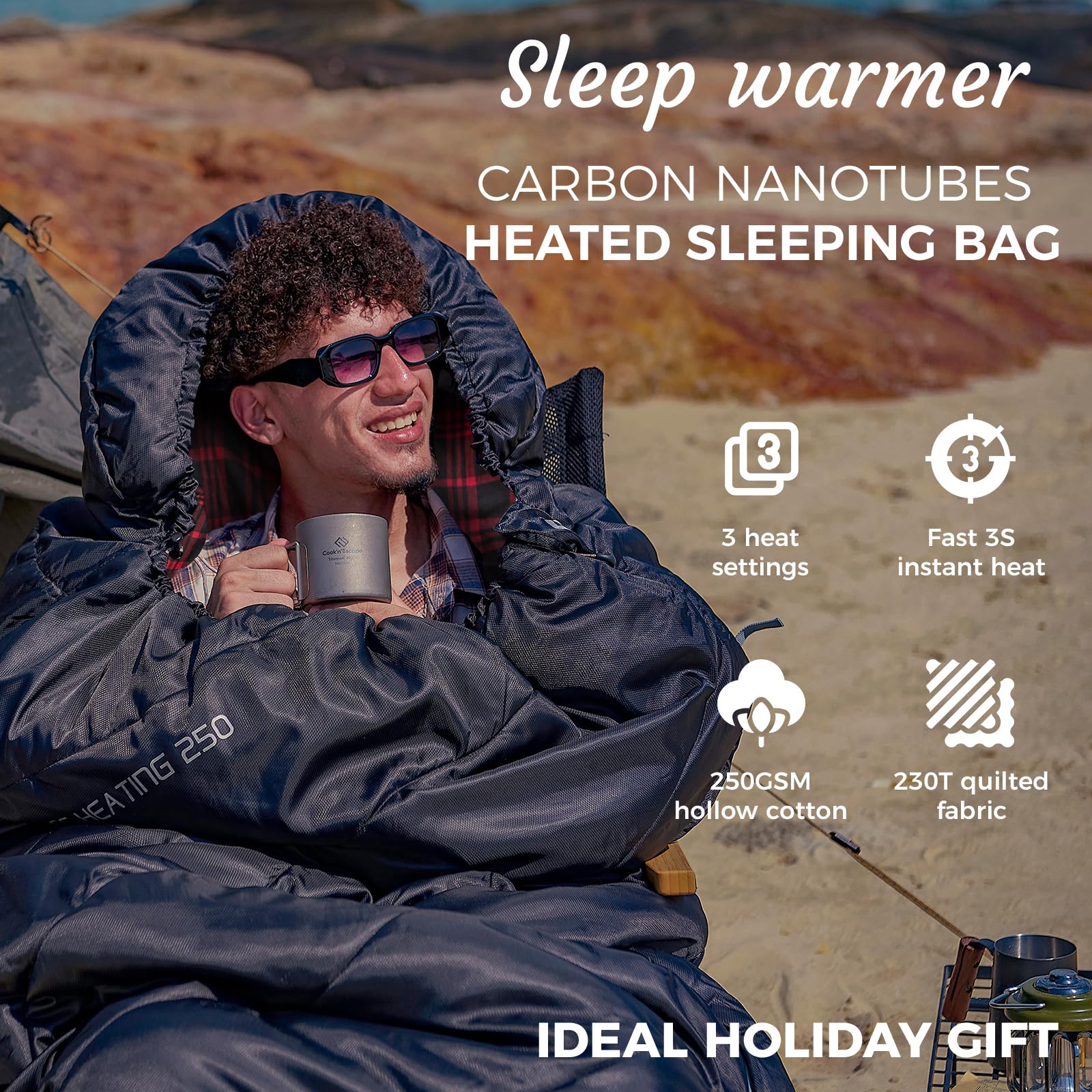 KingCamp FREESPACE 250 Extra Wide Heated Sleeping Bag