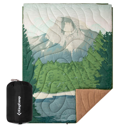 KingCamp Printed Sherpa Fleece Camping Blanket