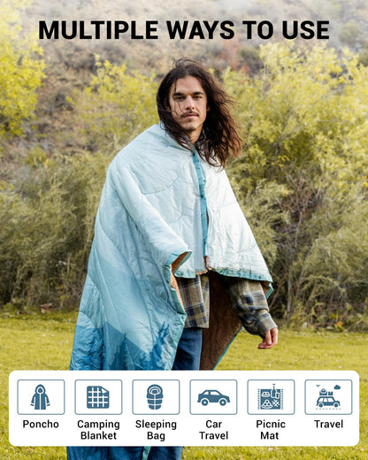 KingCamp Printed Sherpa Fleece Camping Blanket