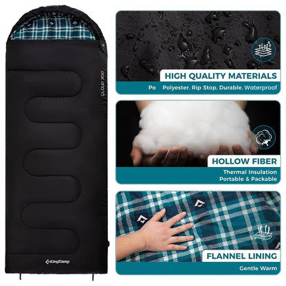 KingCamp Flannel Liner 3 Season Sleeping Bags