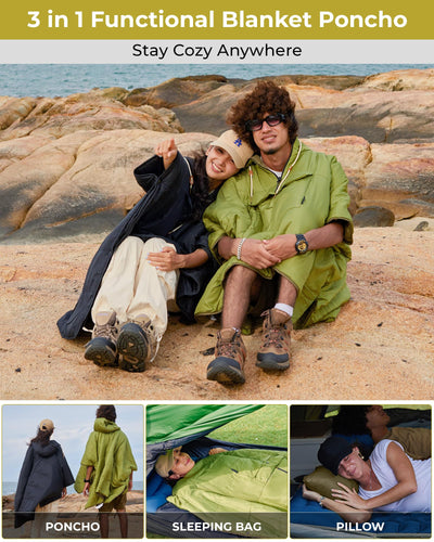 KingCamp MURANO 180 Hooded Outdoor Poncho Blanket | BOGO