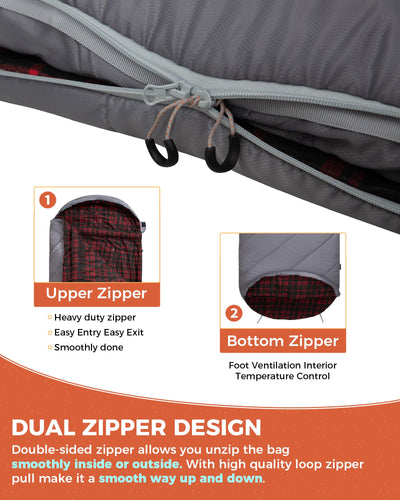 KingCamp FREESPACE 250 Extra Wide Heated Sleeping Bag