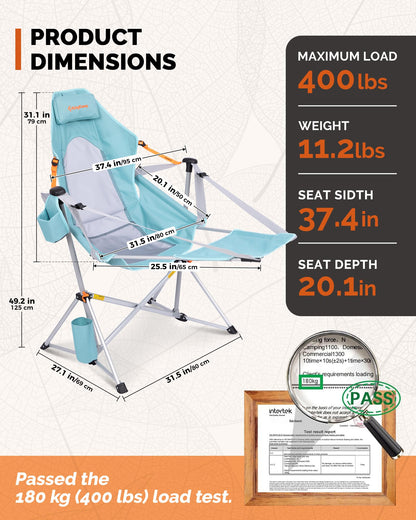 KingCamp Orchid C20 Mesh Back Hammock Chair with Footrest