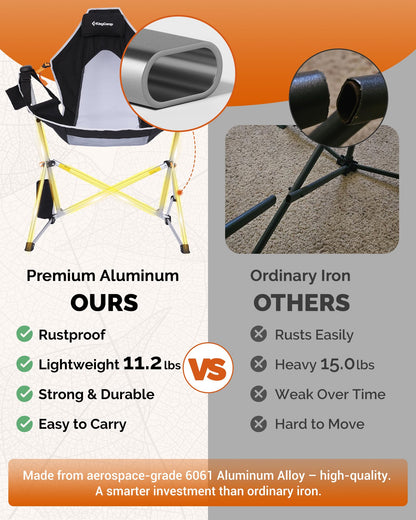 KingCamp Orchid C20 Mesh Back Hammock Chair with Footrest