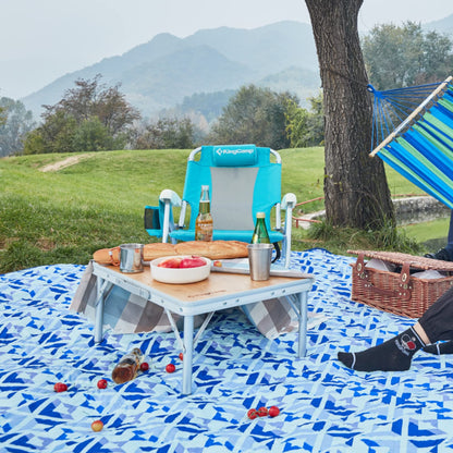 KingCamp Adjustable Bamboo Picnic Camping Table