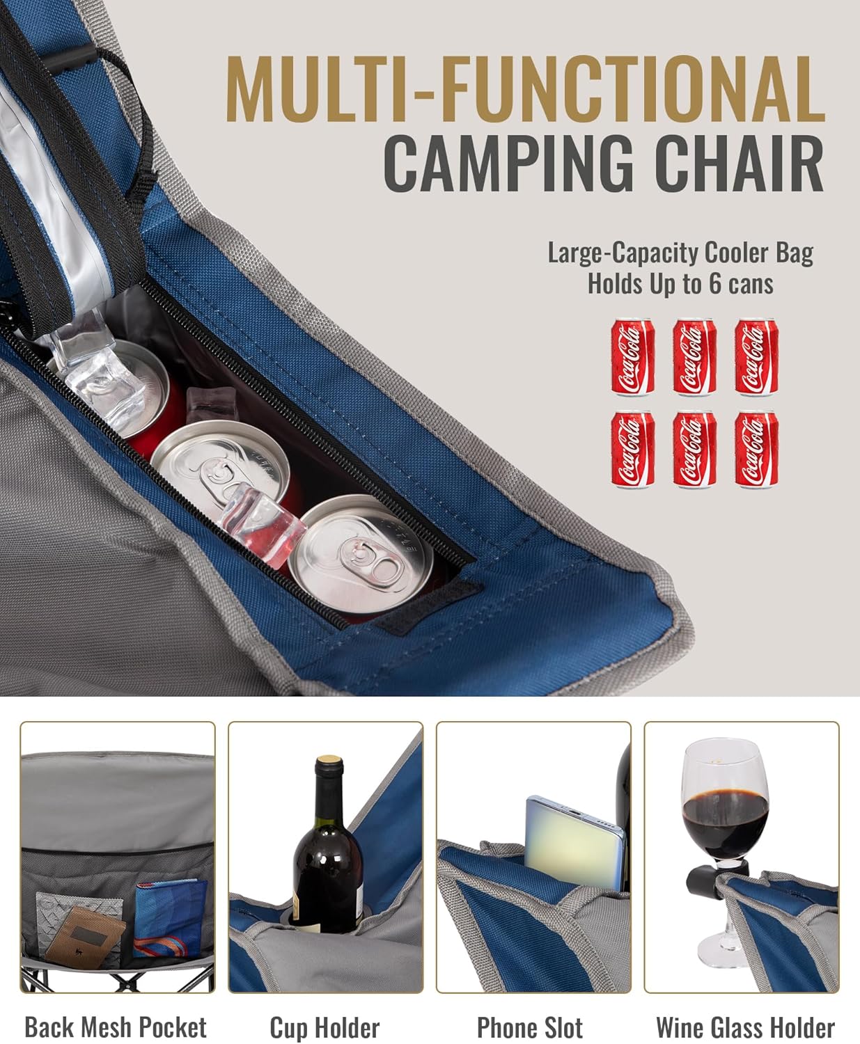 KingCamp CANNA C10 PLUS Oversized Padded Camping Chair
