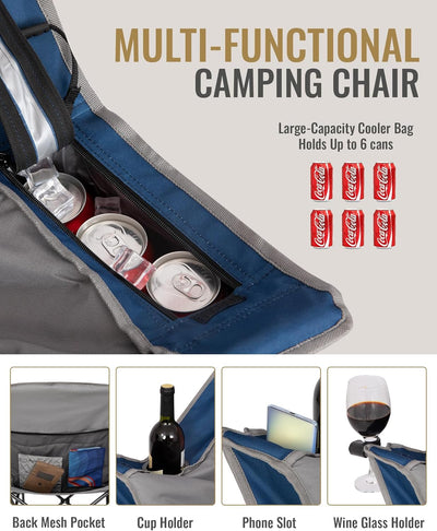 KingCamp CANNA C10 PLUS Oversized Padded Camping Chair