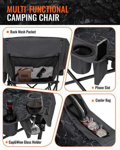 KingCamp VOLCAPETRA Oversized Padded Camping Sofa
