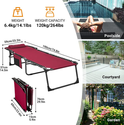 KingCamp Adjustable Cot Lounge Chair