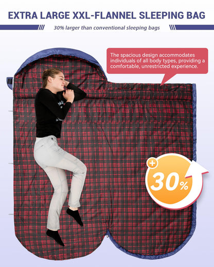 KingCamp Plus Size 3-4 Season Sleeping Bag