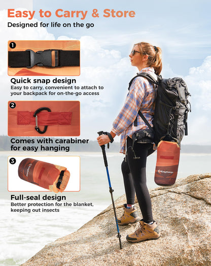 KingCamp BLANKET SMART 150 XL Lightweight Camping Blanket