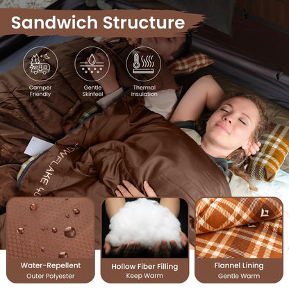 KingCamp Cotton Flannel 3 Season Sleeping Bags