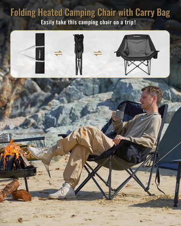 KingCamp Portable Heated Camping Chair | Single & Double Outdoor Chair   KingCamp Outdoors
